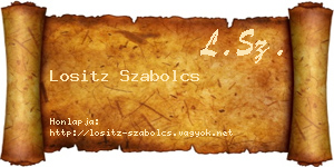 Lositz Szabolcs névjegykártya