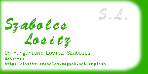 szabolcs lositz business card